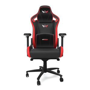 Red Leather SPORT Series Gaming Chair with cushions front